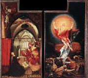 Matthias  Grunewald Annunciation and Resurrection oil painting on canvas